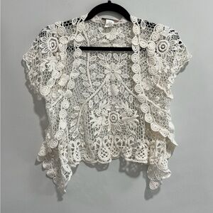 Crochet white xs cover up